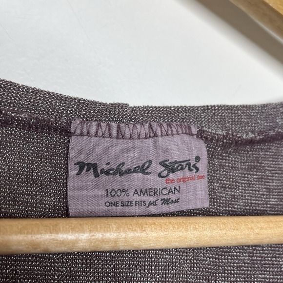 Michael Stars T Shirt Plum Womens One Size 3/4 Sleeve Scoop Neck Tee Minimalist - Picture 4 of 6